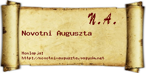 Novotni Auguszta névjegykártya